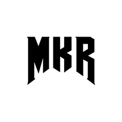 MKR letter logo design for technology company. MKR logo design black and white color combination. MKR logo, MKR vector, MKR design, MKR icon, MKR alphabet. MKR typography logo design.