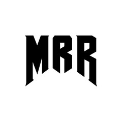 MRR letter logo design for technology company. MRR logo design black and white color combination. MRR logo, MRR vector, MRR design, MRR icon, MRR alphabet. MRR typography logo design.