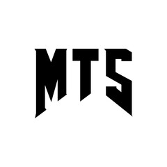 MTS letter logo design for technology company. MTS logo design black and white color combination. MTS logo, MTS vector, MTS design, MTS icon, MTS alphabet. MTS typography logo design.