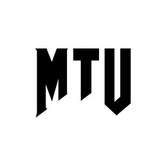 MTU letter logo design for technology company. MTU logo design black and white color combination. MTU logo, MTU vector, MTU design, MTU icon, MTU alphabet. MTU typography logo design.