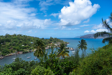 Atuona Bay in Hiva Oa, Marquesas Islands, French Polynesia