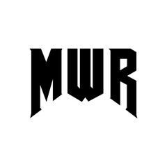 MWR letter logo design for technology company. MWR logo design black and white color combination. MWR logo, MWR vector, MWR design, MWR icon, MWR alphabet. MWR typography logo design.