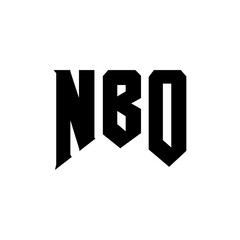 NBO letter logo design for technology company. NBO logo design black and white color combination. NBO logo, NBO vector, NBO design, NBO icon, NBO alphabet. NBO typography logo design.