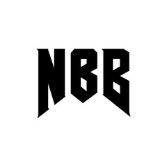 NBB letter logo design for technology company. NBB logo design black and white color combination. NBB logo, NBB vector, NBB design, NBB icon, NBB alphabet. NBB typography logo design.