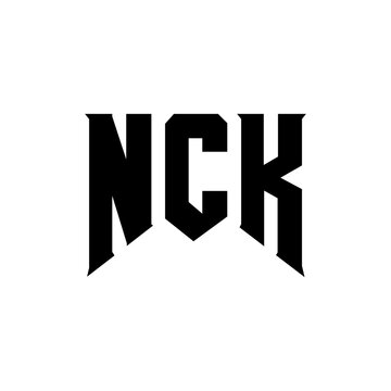 NCK letter logo design for technology company. NCK logo design black and white color combination. NCK logo, NCK vector, NCK design, NCK icon, NCK alphabet. NCK typography logo design.