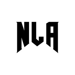 NLA letter logo design for technology company. NLA logo design black and white color combination. NLA logo, NLA vector, NLA design, NLA icon, NLA alphabet. NLA typography logo design.
