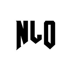NLO letter logo design for technology company. NLO logo design black and white color combination. NLO logo, NLO vector, NLO design, NLO icon, NLO alphabet. NLO typography logo design.
