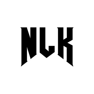 NLK letter logo design for technology company. NLK logo design black and white color combination. NLK logo, NLK vector, NLK design, NLK icon, NLK alphabet. NLK typography logo design.