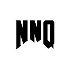 NNQ letter logo design for technology company. NNQ logo design black and white color combination. NNQ logo, NNQ vector, NNQ design, NNQ icon, NNQ alphabet. NNQ typography logo design.