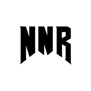 NNR letter logo design for technology company. NNR logo design black and white color combination. NNR logo, NNR vector, NNR design, NNR icon, NNR alphabet. NNR typography logo design.