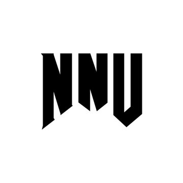 NNU letter logo design for technology company. NNU logo design black and white color combination. NNU logo, NNU vector, NNU design, NNU icon, NNU alphabet. NNU typography logo design.