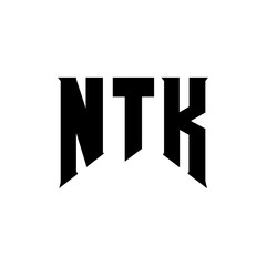 NTK letter logo design for technology company. NTK logo design black and white color combination. NTK logo, NTK vector, NTK design, NTK icon, NTK alphabet. NTK typography logo design.