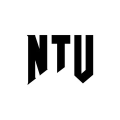NTU letter logo design for technology company. NTU logo design black and white color combination. NTU logo, NTU vector, NTU design, NTU icon, NTU alphabet. NTU typography logo design.