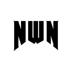 NWN letter logo design for technology company. NWN logo design black and white color combination. NWN logo, NWN vector, NWN design, NWN icon, NWN alphabet. NWN typography logo design.