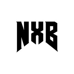 NXB letter logo design for technology company. NXB logo design black and white color combination. NXB logo, NXB vector, NXB design, NXB icon, NXB alphabet. NXB typography logo design.