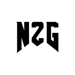 NZG letter logo design for technology company. NZG logo design black and white color combination. NZG logo, NZG vector, NZG design, NZG icon, NZG alphabet. NZG typography logo design.