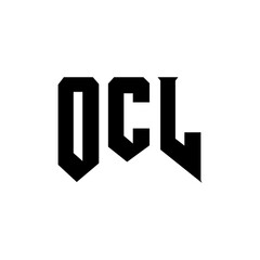 OCL letter logo design for technology company. OCL logo design black and white color combination. OCL logo, OCL vector, OCL design, OCL icon, OCL alphabet. OCL typography logo design.