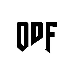 ODF letter logo design for technology company. ODF logo design black and white color combination. ODF logo, ODF vector, ODF design, ODF icon, ODF alphabet. ODF typography logo design.