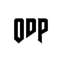 ODP letter logo design for technology company. ODP logo design black and white color combination. ODP logo, ODP vector, ODP design, ODP icon, ODP alphabet. ODP typography logo design.
