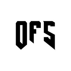 OFS letter logo design for technology company. OFS logo design black and white color combination. OFS logo, OFS vector, OFS design, OFS icon, OFS alphabet. OFS typography logo design.
