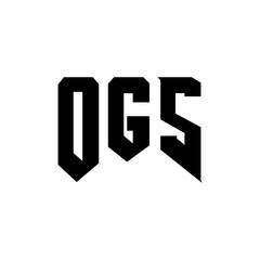 OGS letter logo design for technology company. OGS logo design black and white color combination. OGS logo, OGS vector, OGS design, OGS icon, OGS alphabet. OGS typography logo design.