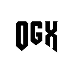 OGX letter logo design for technology company. OGX logo design black and white color combination. OGX logo, OGX vector, OGX design, OGX icon, OGX alphabet. OGX typography logo design.