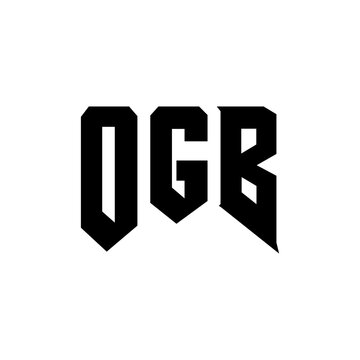 OGB letter logo design for technology company. OGB logo design black and white color combination. OGB logo, OGB vector, OGB design, OGB icon, OGB alphabet. OGB typography logo design.