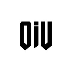 OIU letter logo design for technology company. OIU logo design black and white color combination. OIU logo, OIU vector, OIU design, OIU icon, OIU alphabet. OIU typography logo design.