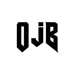 OJB letter logo design for technology company. OJB logo design black and white color combination. OJB logo, OJB vector, OJB design, OJB icon, OJB alphabet. OJB typography logo design.