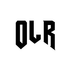 OLR letter logo design for technology company. OLR logo design black and white color combination. OLR logo, OLR vector, OLR design, OLR icon, OLR alphabet. OLR typography logo design.