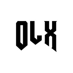 Obraz premium OLX letter logo design for technology company. OLX logo design black and white color combination. OLX logo, OLX vector, OLX design, OLX icon, OLX alphabet. OLX typography logo design.