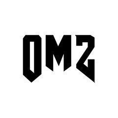 OMZ letter logo design for technology company. OMZ logo design black and white color combination. OMZ logo, OMZ vector, OMZ design, OMZ icon, OMZ alphabet. OMZ typography logo design.