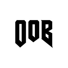 OOB letter logo design for technology company. OOB logo design black and white color combination. OOB logo, OOB vector, OOB design, OOB icon, OOB alphabet. OOB typography logo design.