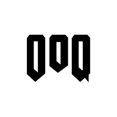 OOQ letter logo design for technology company. OOQ logo design black and white color combination. OOQ logo, OOQ vector, OOQ design, OOQ icon, OOQ alphabet. OOQ typography logo design.