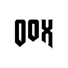 OOX letter logo design for technology company. OOX logo design black and white color combination. OOX logo, OOX vector, OOX design, OOX icon, OOX alphabet. OOX typography logo design.