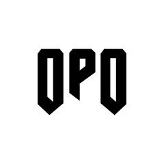 OPO letter logo design for technology company. OPO logo design black and white color combination. OPO logo, OPO vector, OPO design, OPO icon, OPO alphabet. OPO typography logo design.