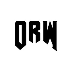 ORW letter logo design for technology company. ORW logo design black and white color combination. ORW logo, ORW vector, ORW design, ORW icon, ORW alphabet. ORW typography logo design.