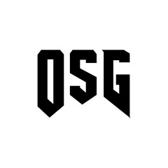 OSG letter logo design for technology company. OSG logo design black and white color combination. OSG logo, OSG vector, OSG design, OSG icon, OSG alphabet. OSG typography logo design.