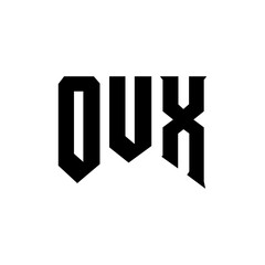 OUX letter logo design for technology company. OUX logo design black and white color combination. OUX logo, OUX vector, OUX design, OUX icon, OUX alphabet. OUX typography logo design.