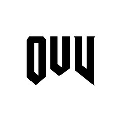 OUV letter logo design for technology company. OUV logo design black and white color combination. OUV logo, OUV vector, OUV design, OUV icon, OUV alphabet. OUV typography logo design.