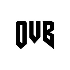 OVB letter logo design for technology company. OVB logo design black and white color combination. OVB logo, OVB vector, OVB design, OVB icon, OVB alphabet. OVB typography logo design.