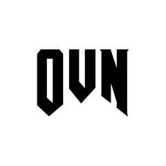 OVN letter logo design for technology company. OVN logo design black and white color combination. OVN logo, OVN vector, OVN design, OVN icon, OVN alphabet. OVN typography logo design.