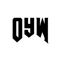 OYW letter logo design for technology company. OYW logo design black and white color combination. OYW logo, OYW vector, OYW design, OYW icon, OYW alphabet. OYW typography logo design.