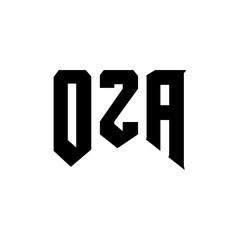 OZA letter logo design for technology company. OZA logo design black and white color combination. OZA logo, OZA vector, OZA design, OZA icon, OZA alphabet. OZA typography logo design.