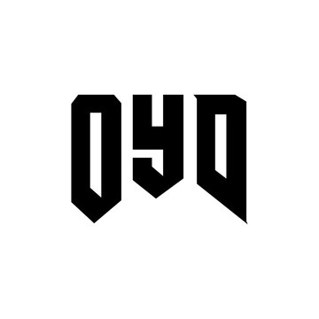 OYD letter logo design for technology company. OYD logo design black and white color combination. OYD logo, OYD vector, OYD design, OYD icon, OYD alphabet. OYD typography logo design.