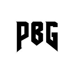 PBG letter logo design for technology company. PBG logo design black and white color combination. PBG logo, PBG vector, PBG design, PBG icon, PBG alphabet. PBG typography logo design.