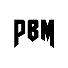 PBM letter logo design for technology company. PBM logo design black and white color combination. PBM logo, PBM vector, PBM design, PBM icon, PBM alphabet. PBM typography logo design.
