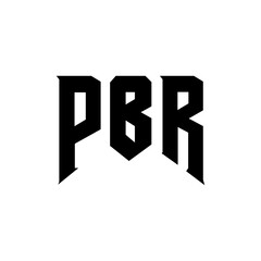 PBR letter logo design for technology company. PBR logo design black and white color combination. PBR logo, PBR vector, PBR design, PBR icon, PBR alphabet. PBR typography logo design.