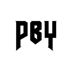 PBY letter logo design for technology company. PBY logo design black and white color combination. PBY logo, PBY vector, PBY design, PBY icon, PBY alphabet. PBY typography logo design.