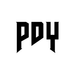PDY letter logo design for technology company. PDY logo design black and white color combination. PDY logo, PDY vector, PDY design, PDY icon, PDY alphabet. PDY typography logo design.